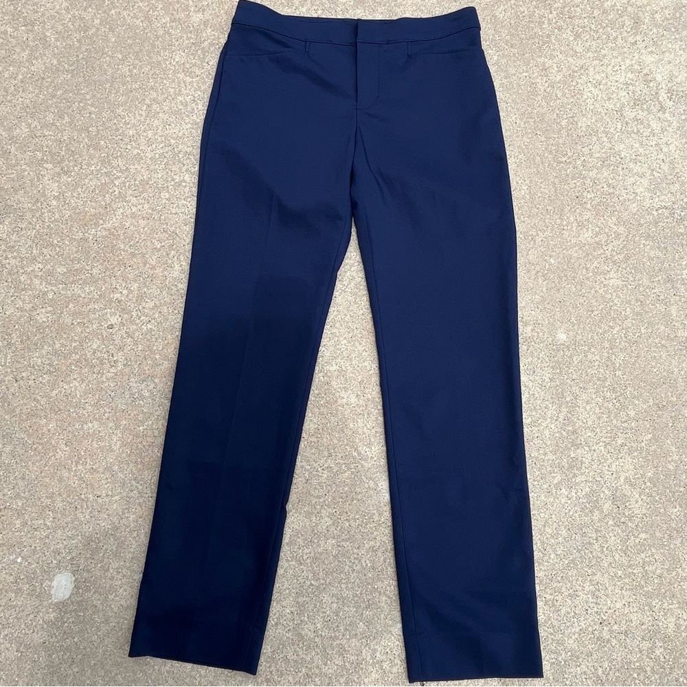 Chaps Classic Straight Leg Chino Pants Women 6 Navy Blue‎ Cotton Blend 32x29 - Picture 10 of 10